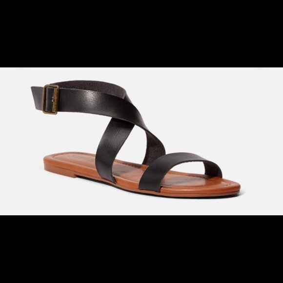 JustFab Shoes - JustFab Soleila Flat Sandals, Black NWOT